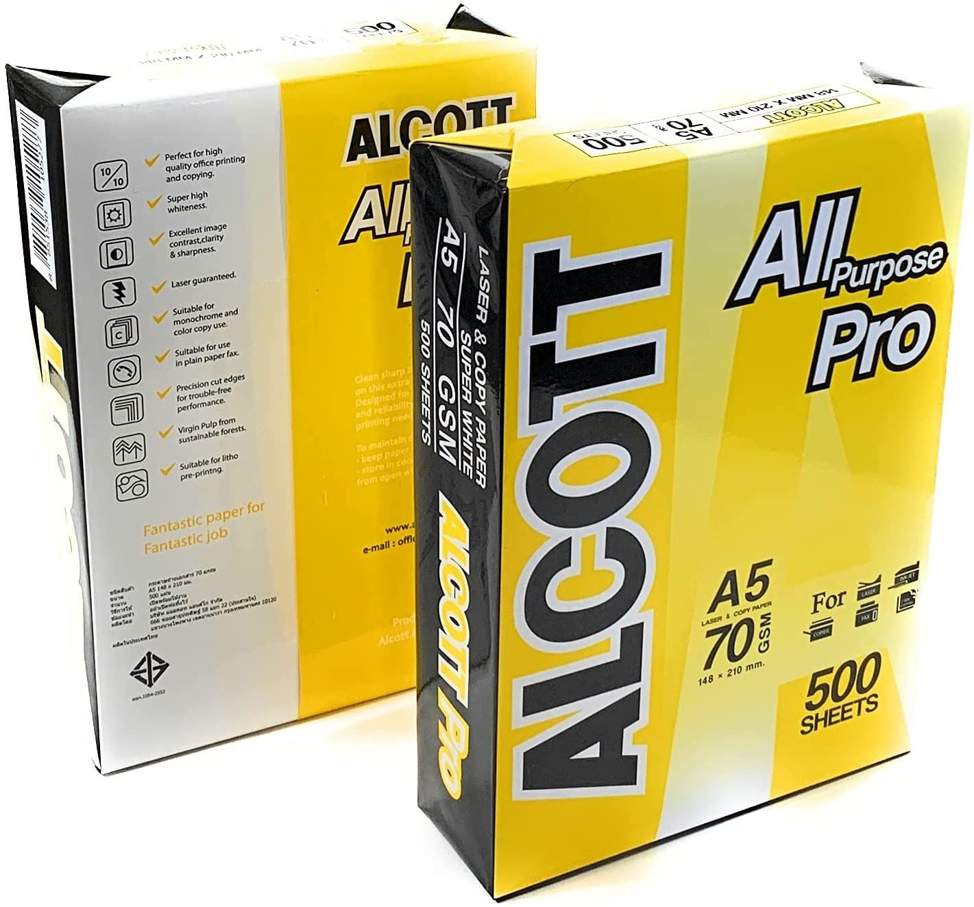 กระดาษถ่าย A5 70G. ALCOTT